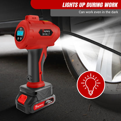 Cordless Tyre Inflator | 21V 180PSI | Portable Car Tyre Pump | Digital Display