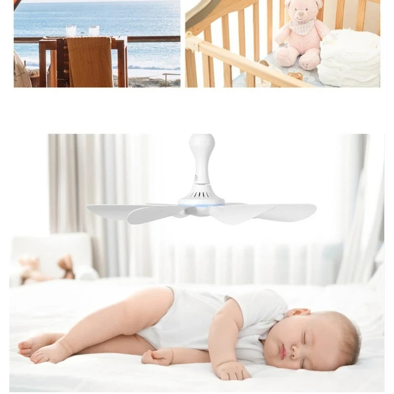 USB 6-Blade Hanging Ceiling Fan - 6 blades
