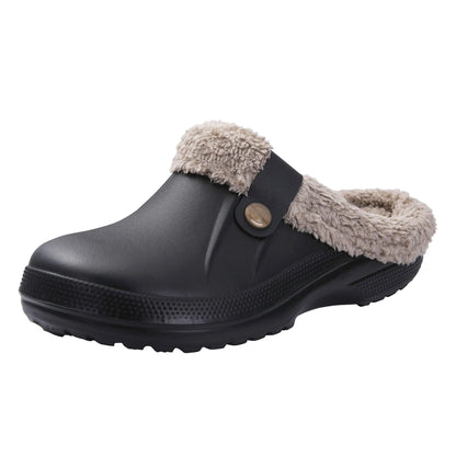 Faux Fur Non-Slip Clogs – Warm & Comfortable Indoor/Outdoor Footwear