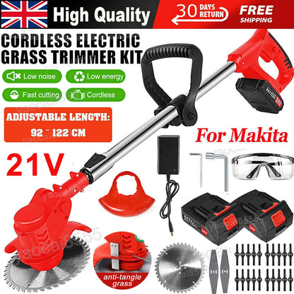 21V Cordless Strimmer | 800W Brushless | Telescopic | Metal & Plastic Blades