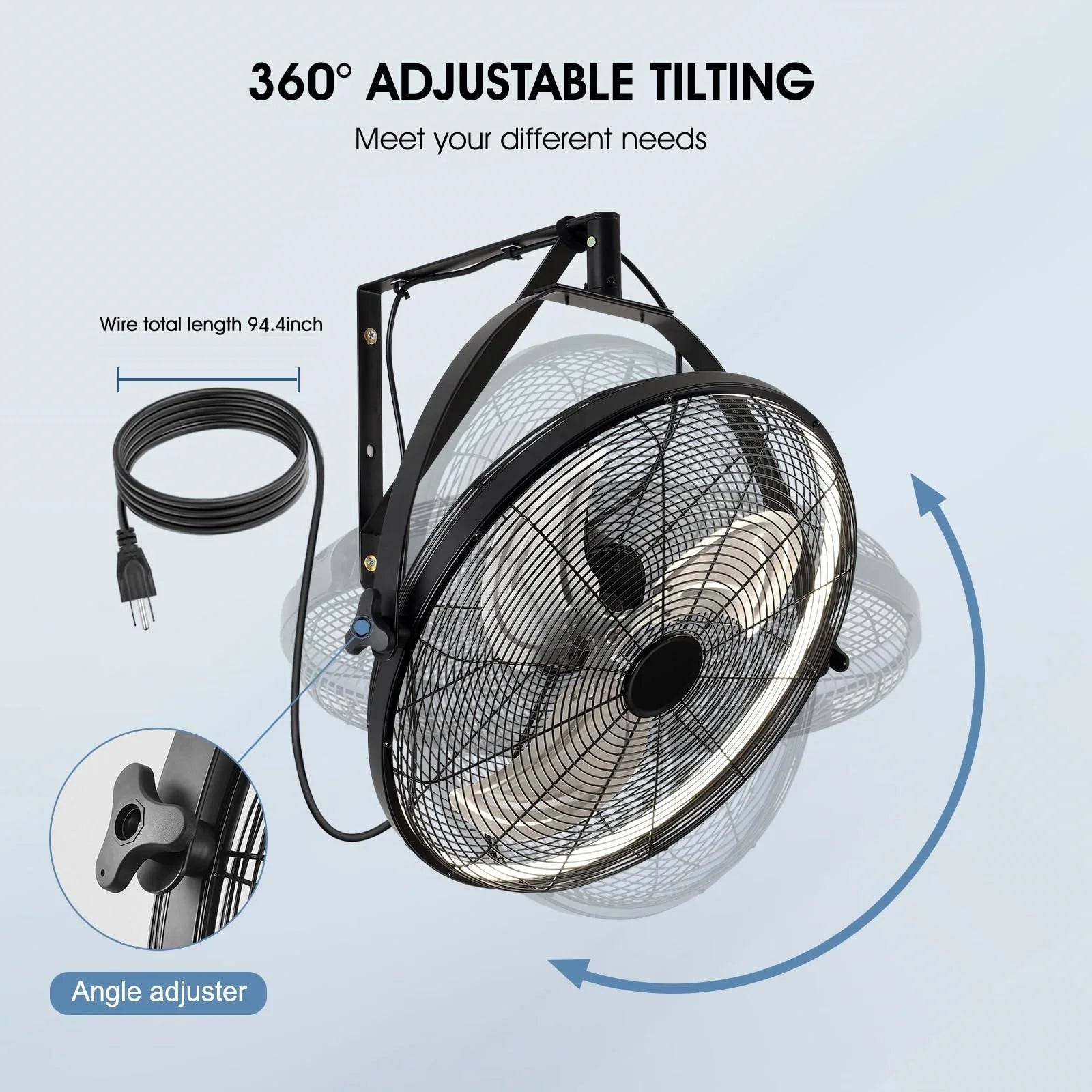 20 Inch Industrial Ceiling Fan - specification