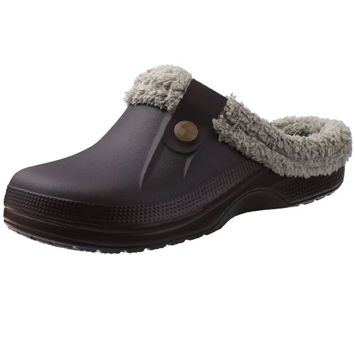 Faux Fur Non-Slip Clogs – Warm & Comfortable Indoor/Outdoor Footwear