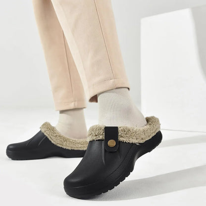 Faux Fur Non-Slip Clogs – Warm & Comfortable Indoor/Outdoor Footwear