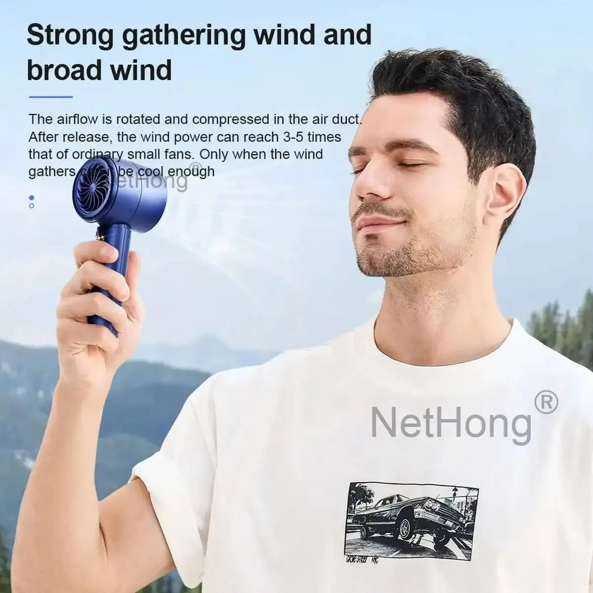 Handheld Mini Fan - 3 speeds