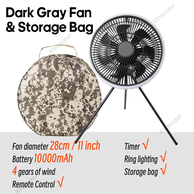 10000mAh Camping Fan - overview