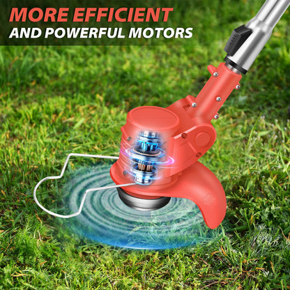 21V Cordless Grass Trimmer | 3-in-1 Weed Wacker | Lawn Edger & Cutter