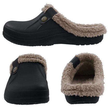 Faux Fur Non-Slip Clogs – Warm & Comfortable Indoor/Outdoor Footwear