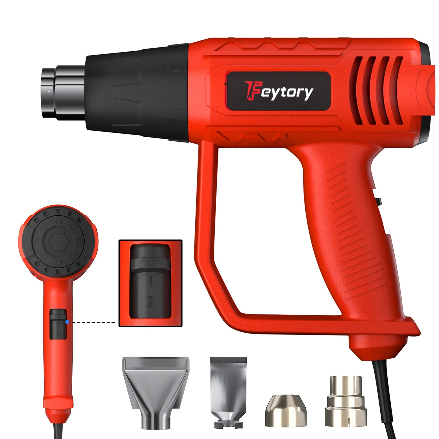 2000W Heat Gun | 300-600C Variable Temperature | Paint Stripping & DIY