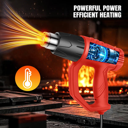 2000W Heat Gun | 300-600C Variable Temperature | Paint Stripping & DIY