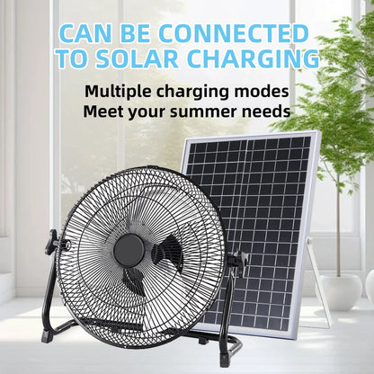 Solar Portable Fan - solar panel charging