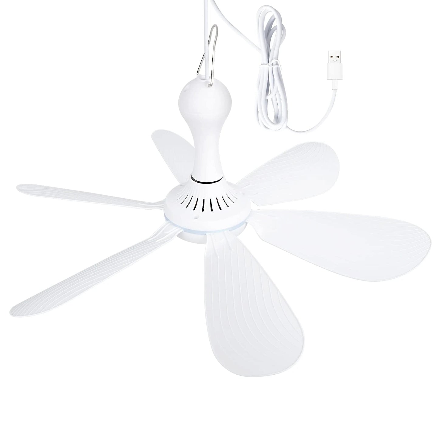 USB 6-Blade Hanging Ceiling Fan - overview