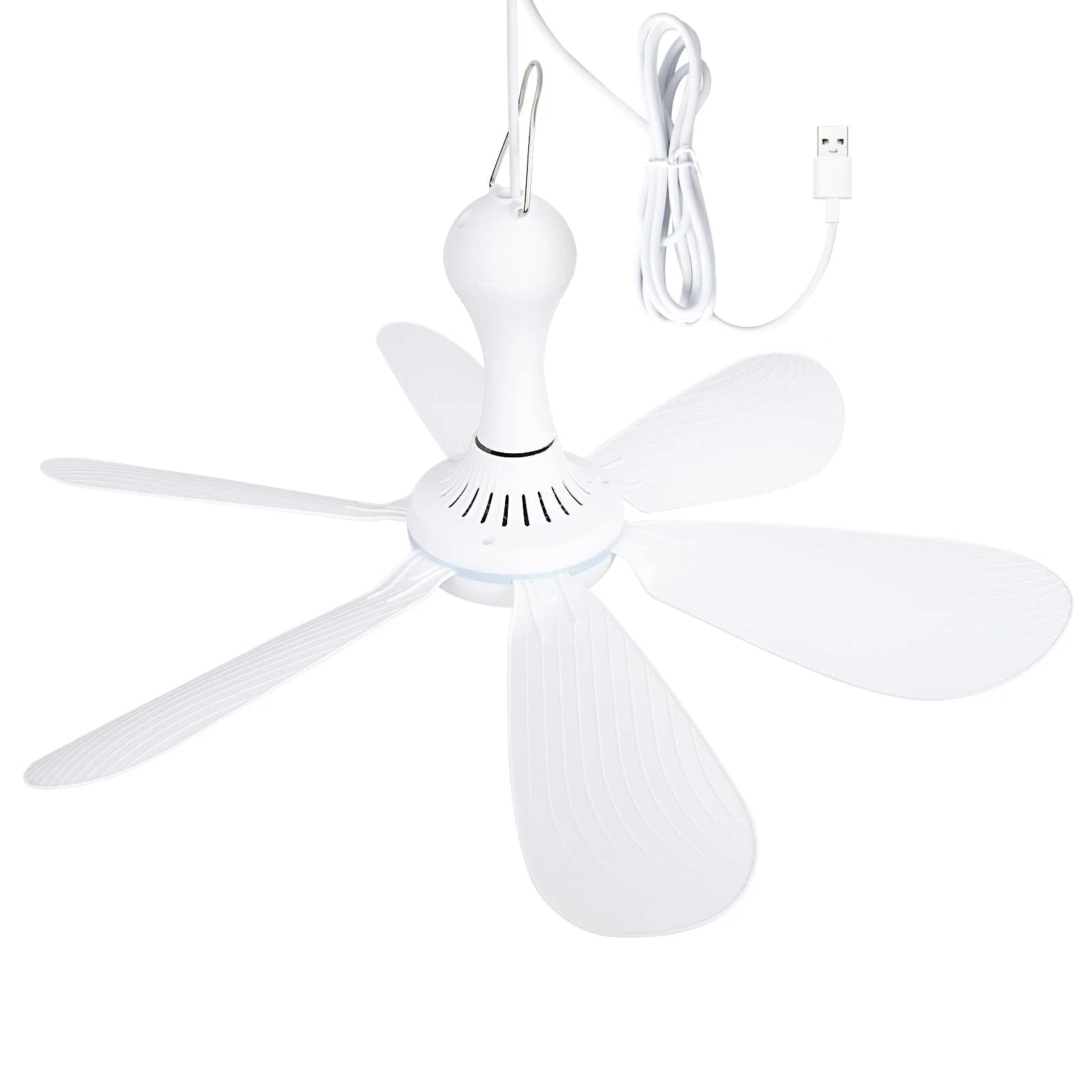 USB 6-Blade Hanging Ceiling Fan - overview