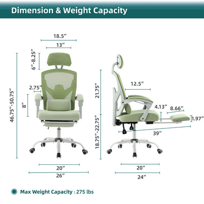 Ergonomic High-Back Mesh Office Chair with Lumbar Support
