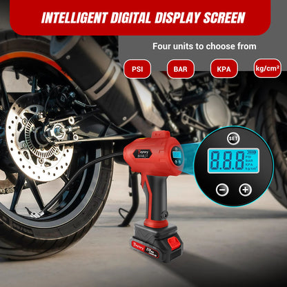 Cordless Tyre Inflator | 21V 180PSI | Portable Car Tyre Pump | Digital Display