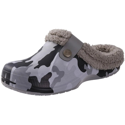 Faux Fur Non-Slip Clogs – Warm & Comfortable Indoor/Outdoor Footwear