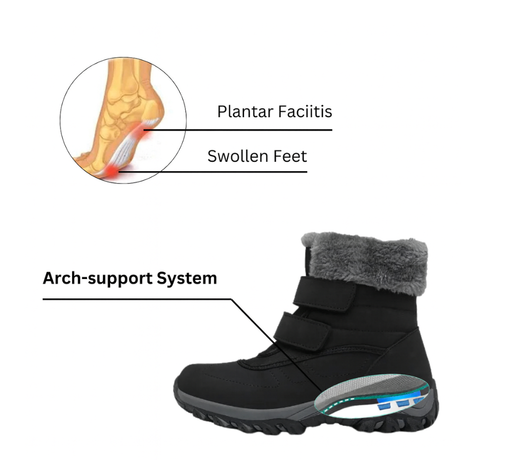 Women’s Orthopaedic Snow Boots – Warm, Waterproof, Non-Slip Winter Footwear