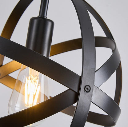Black Industrial Ceiling Pendant Light 1Way 30cm Metal E27