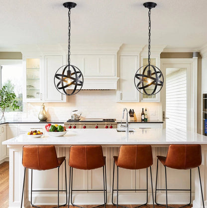 Black Industrial Ceiling Pendant Light 1Way 30cm Metal E27