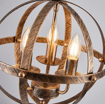 Pendant Light Industrial Globe Lighting Chandelier Hanging Bronze/Black 32cm
