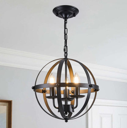 Pendant Light Industrial Globe Lighting Chandelier Hanging Bronze/Black 32cm