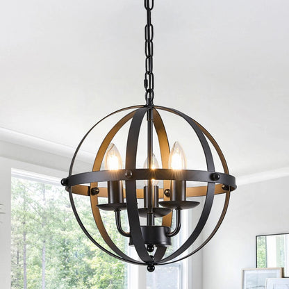 Pendant Light Industrial Globe Lighting Chandelier Hanging Bronze/Black 32cm