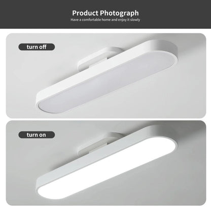 Flush Mount LED Ceiling Light Black/White with Remote Control 70cm Dimmable