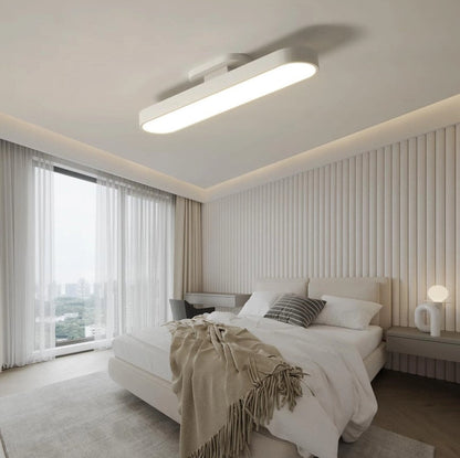 Flush Mount LED Ceiling Light Black/White with Remote Control 70cm Dimmable