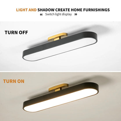 Flush Mount LED Ceiling Light Black/White with Remote Control 70cm Dimmable