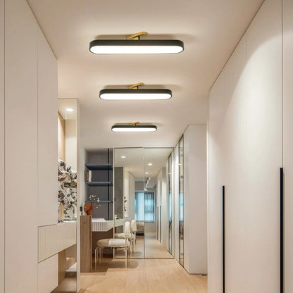 Flush Mount LED Ceiling Light Black/White with Remote Control 70cm Dimmable