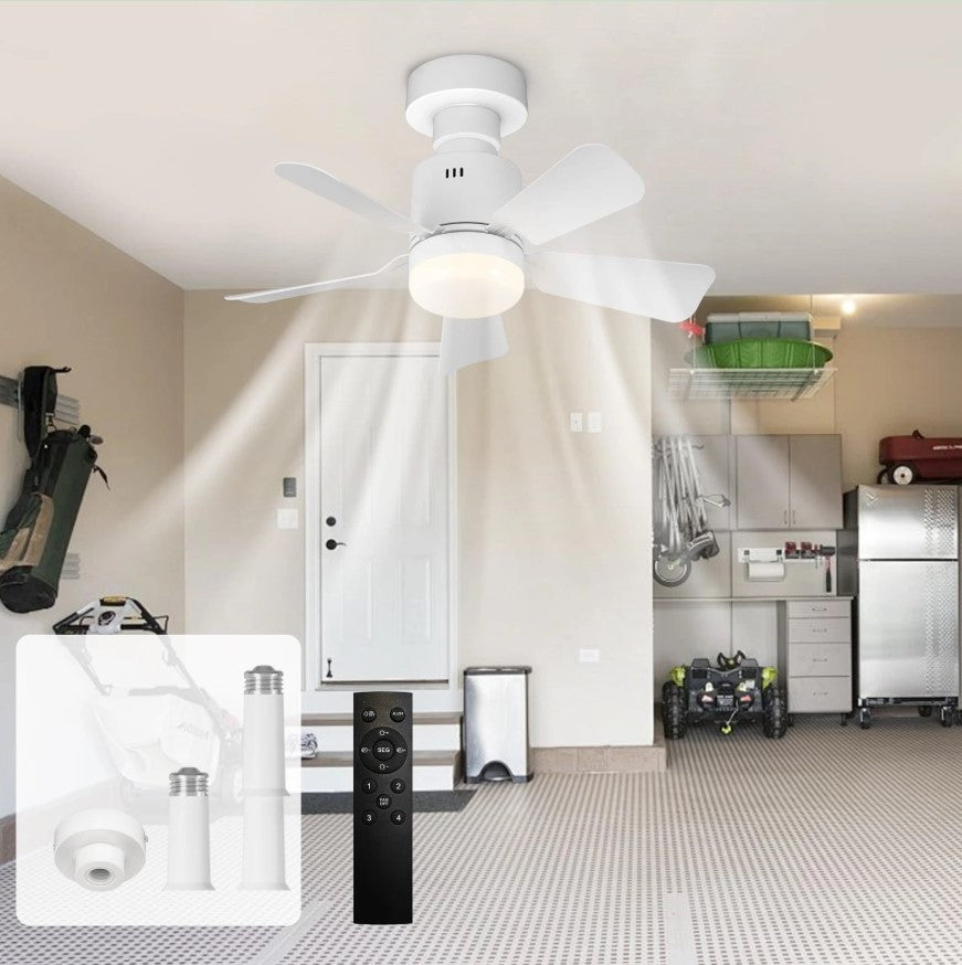 Ceiling Fan Light Screw in E27 Socket with Remote Control LED Lamp White 45cm