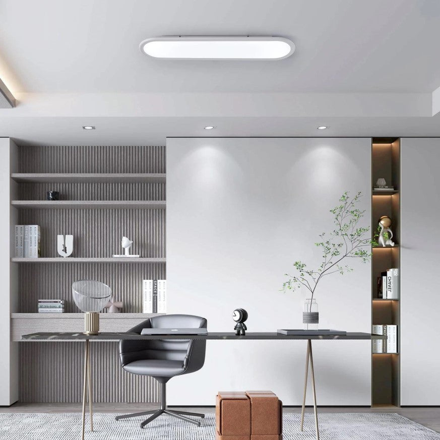 LED Ceiling Light Ultra Thin Low Profile Modern Black/White 70cm Cool White