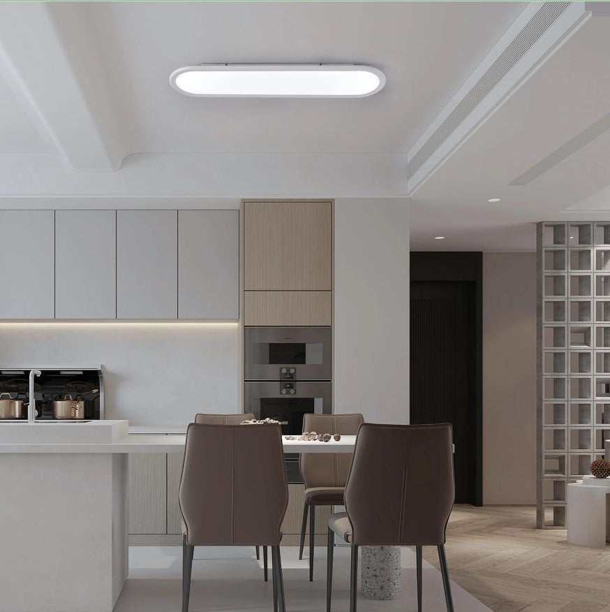 LED Ceiling Light Ultra Thin Low Profile Modern Black/White 70cm Cool White