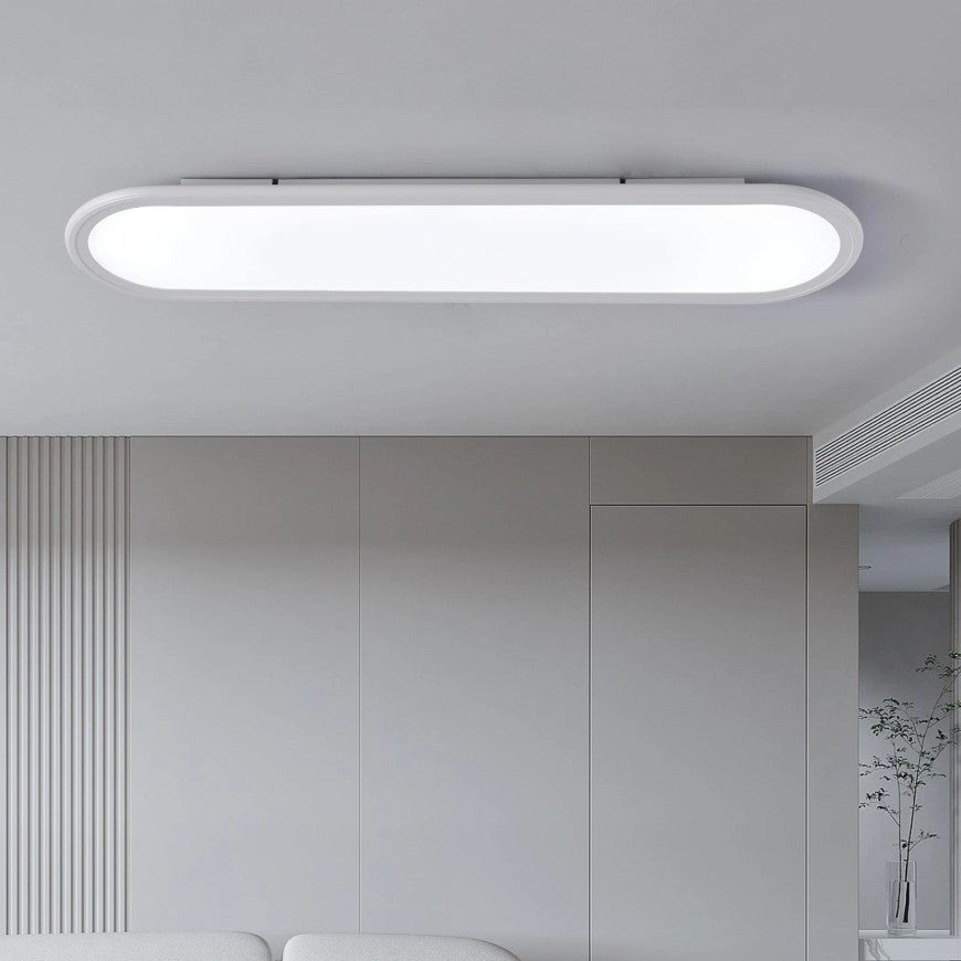 LED Ceiling Light Ultra Thin Low Profile Modern Black/White 70cm Cool White