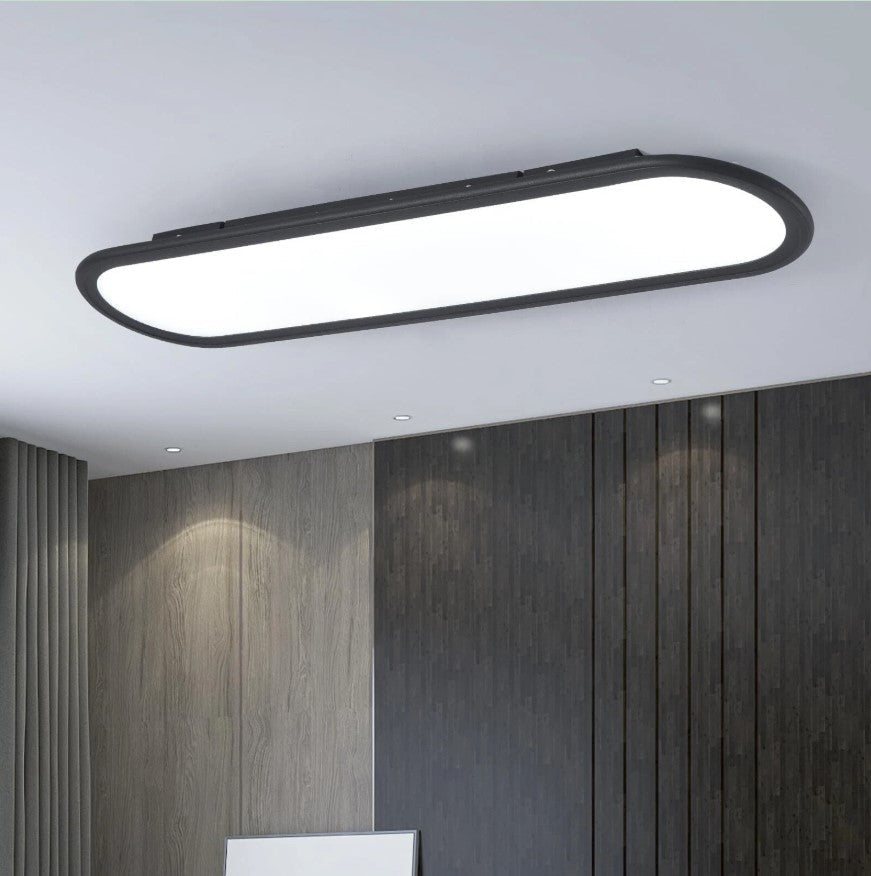 LED Ceiling Light Ultra Thin Low Profile Modern Black/White 70cm Cool White