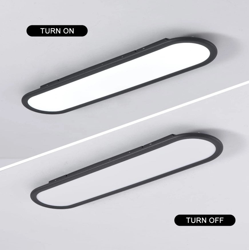 LED Ceiling Light Ultra Thin Low Profile Modern Black/White 70cm Cool White