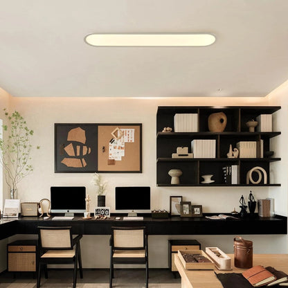 LED Ceiling Light Ultra Thin Low Profile Modern Black/White 100cm Dimmable 3 Color Lights