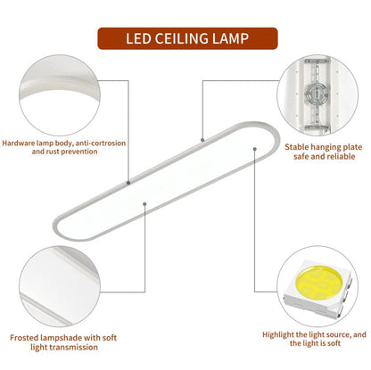 LED Ceiling Light Ultra Thin Low Profile Modern Black/White 100cm Dimmable 3 Color Lights