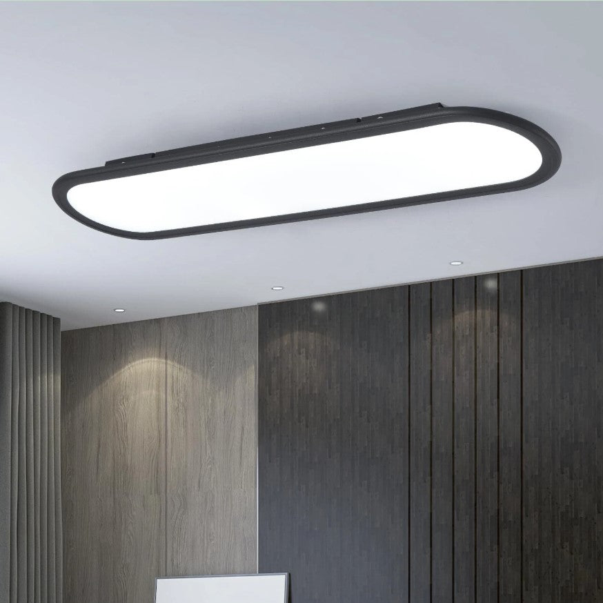 LED Ceiling Light Ultra Thin Low Profile Modern Black/White 100cm Dimmable 3 Color Lights