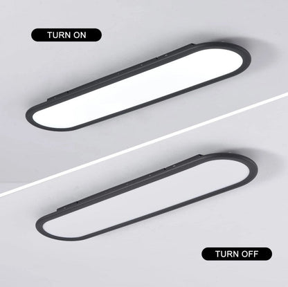 LED Ceiling Light Ultra Thin Low Profile Modern Black/White 100cm Dimmable 3 Color Lights