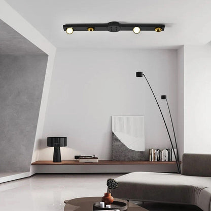 LED Ceiling Light Black 24W Modern Dimmable with Remote Control Lamp 82cm