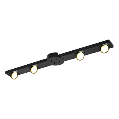 LED Ceiling Light Black 24W Modern Dimmable with Remote Control Lamp 82cm