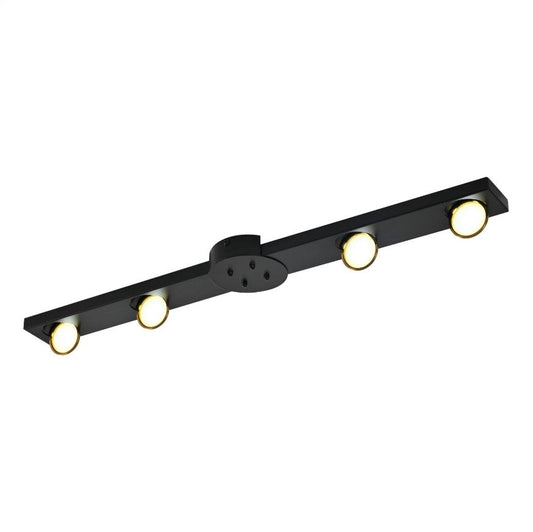 LED Ceiling Light Black 24W Modern Dimmable with Remote Control Lamp 82cm