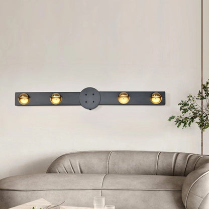LED Ceiling Light Black 24W Modern Dimmable with Remote Control Lamp 82cm