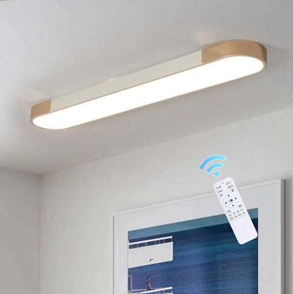 Modern LED Ceiling Light Dimmable with Remote Control Oval Light Black/Gold 100cm