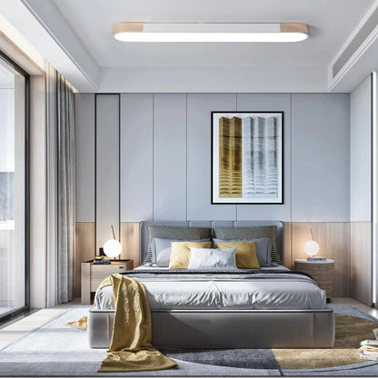 Modern LED Ceiling Light Dimmable with Remote Control Oval Light Black/Gold 100cm