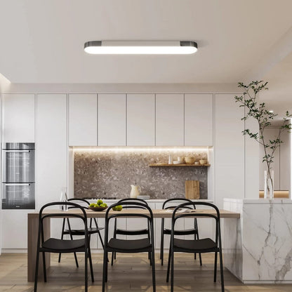Modern LED Ceiling Light Dimmable with Remote Control Oval Light Black/Gold 100cm
