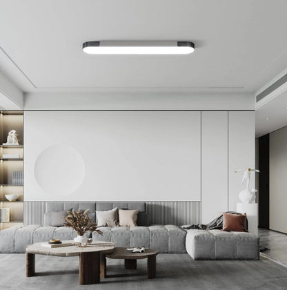 Modern LED Ceiling Light Dimmable with Remote Control Oval Light Black/Gold 100cm