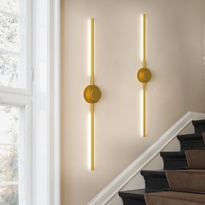 2Pack Rechargeable Wall Lights Indoor Dimmable LED Battery Wall Lights Gold 100cm