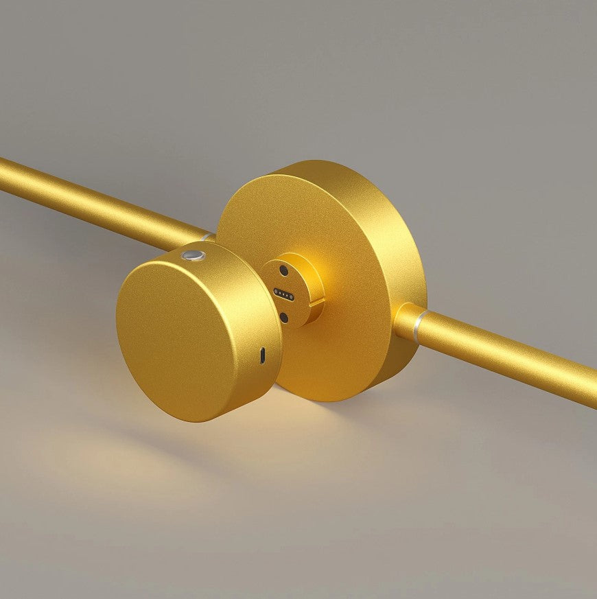 2Pack Rechargeable Wall Lights Indoor Dimmable LED Battery Wall Lights Gold 100cm
