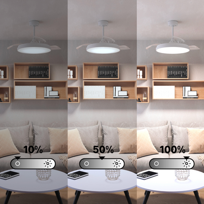 Retractable Blade Ceiling Fan - blades open